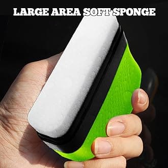 Automotive Oil Film Cleaning Brush 2.0 with 2 Extra Cleaner, 2024 Upgraded Glass Cleaning Board for Windshield, Anti-Rain Fog Cleaning Glass Brush, Universal Glass Cleaning Wipe Board (2, Green)