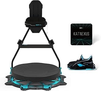 KAT Walk C2 Plus VR Treadmill – Full-Body Locomotion System with Foot Haptics – Compact 360° VR Platform for Gaming, Fitness, and Immersive Experiences US Size 4