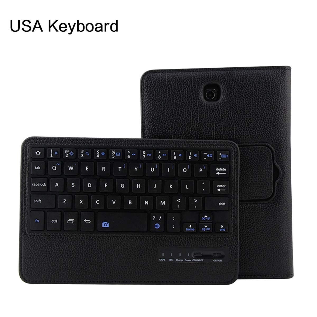 Samsung Galaxy Tab S2 8.0 T710 Keyboard Case, BasicStock Ultra Thin PU Leather Rechargeable Detachable Flip PC Tablet Case Wireless US Keyboard Cover for Samsung Galaxy Tab S2 8.0 T710(Black)