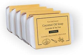 Kaprica Natural Handcrafted Soap with Cold Pressed Coconut Oil (60 x 5 = 300 g) - Pack of 5