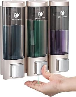 Shower Soap Dispenser 3 in 1 Shampoo and Conditioner Dispenser Shower Dispens...