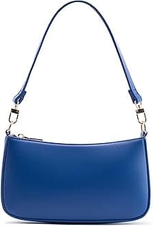 Shoulder Bag for Women Retro Vegan Leather Classic Clutch Tote HandBags Purses with Zipper Closure