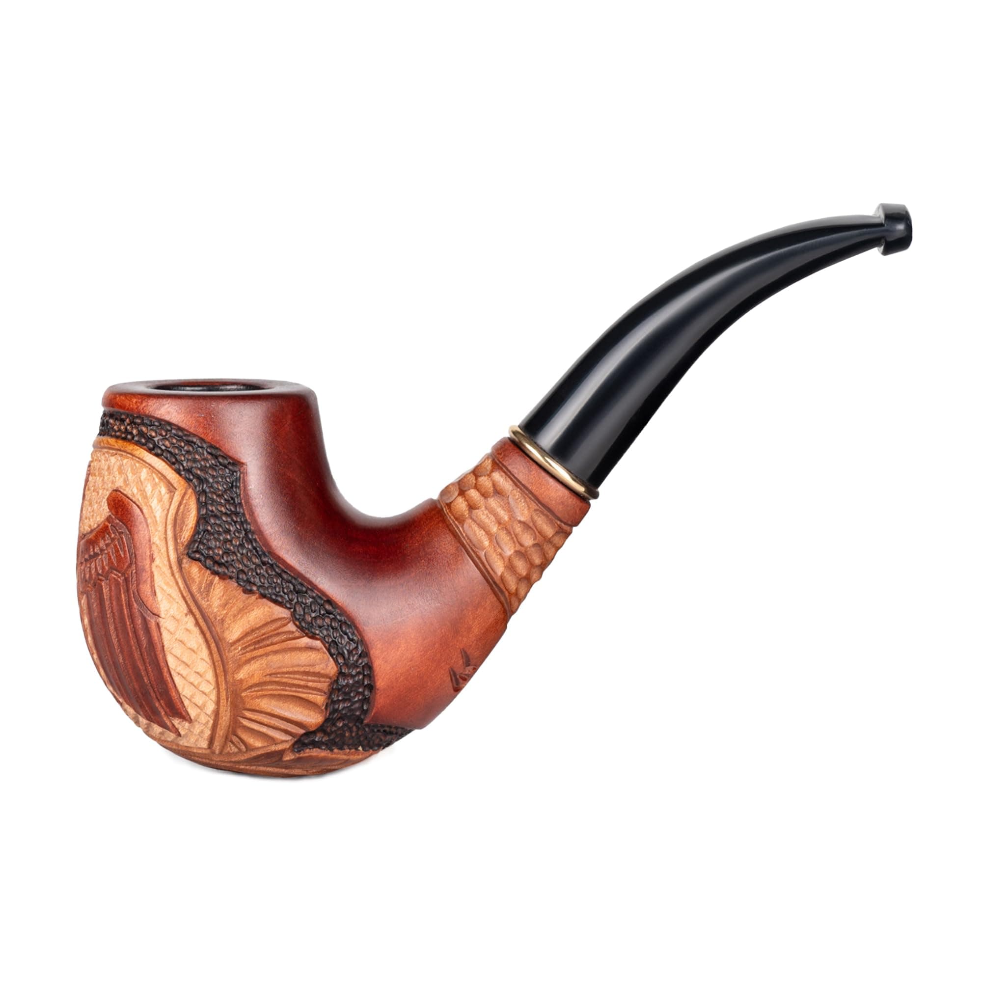 Dr. Watson - Wooden Tobacco Pipe, Collectable Series, Hand Carved, Fits 9mm filter (German Eagle)