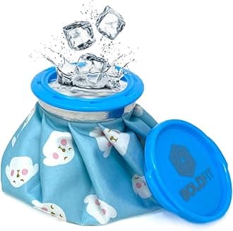 Boldfit Ice Bag for Pain Relief – Reusable Cold Pack for Injuries, Muscle Soreness & Swelling – Water-Filled Therapy Bag for Body Pain (6 Inch, Blue Dog Design)