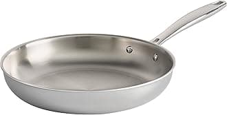 80116/005DS Gourmet 18/10 Stainless Steel Induction-Ready Tri-Ply Clad Fry Pan, 10-Inch, Stainless