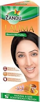 Lalima Blood and Skin Purifier 200 ml, Prevents and Reduces Pimples, Scientifically Proven, Natural and Safe, Made with Kesar and Honey for Glowing Skin