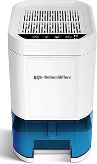 Dehumidifier for Bedroom 36OZ Premium (300 sq.ft)- Quiet Mode (30db) & 6 Timer Options -Small Dehumidifier for Bathroom -Portable & Auto Turn Off -Energy Saving Mini Dehumidifier for Home, RV & Garage