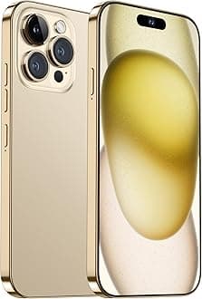 A15 Pro Max Unlocked Phone,8GB+512GB Ultra Memory Android Phone,6800 mAh Battey,6.82-inch HD Screen,Dual SIM, Dual Standby,108MP Camera Cell Phone, 5G Phone.(Gold)
