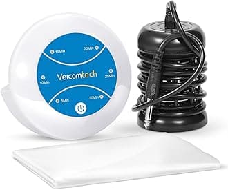 veicomtech Portable Ionic Detox Foot Bath Machine, Ionic Detox Foot Spa Chi Cleanse with 5 Liners for Home Use Spa Club Salon Travel Holiday Gift, One Touch to Start, Blue Without Tub