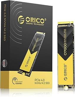ORICO 4TB NVMe SSD, M.2 PCIe4.0 Gen4 Internal Solid State Drive SSD - Up to 7000MB/s, Fast Heat Dissipation, Compatible with PS5, for Gamers and Creators-O7000