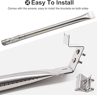 Adviace Grill Parts Kit for Char Griller 5050 5650 3001 5072 3072 3008 5252 3030 300 Replacement Parts, Flame Shields, Burner Pipes, Burner Tube/Flare Up Shield Support Kit