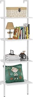 Wolawu Ladder Shelf 4 Tiers White
