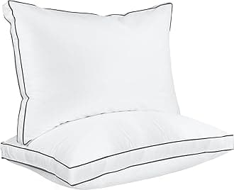 Bed Pillows for Sleeping King Size (Grey/White), Set of 2, Cooling Hotel Quality, Gusseted Pillow for Back, Stomach or Side Sleepers