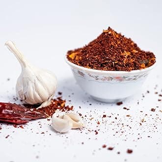 VEDANK™ Vellulli karam podi/Idli karam podi - Home Made Powders/Podis/Masalas - 200grams | (Garlic Chutney Powder)