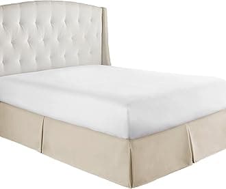 HC Collection Bed Skirt, Soft Microfiber Box Spring Cover, Bed Skirting Queen Size, 14" Inch Drop, Wrinkle & Fade Resistant - Cream