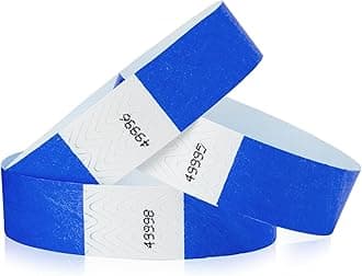 200 WristCo Marine Blue Tyvek Wristbands for Events - Comfortable Tear Resistant Paper Bracelets ID Wrist Bands for Concerts Festivals Admission Party Identification
