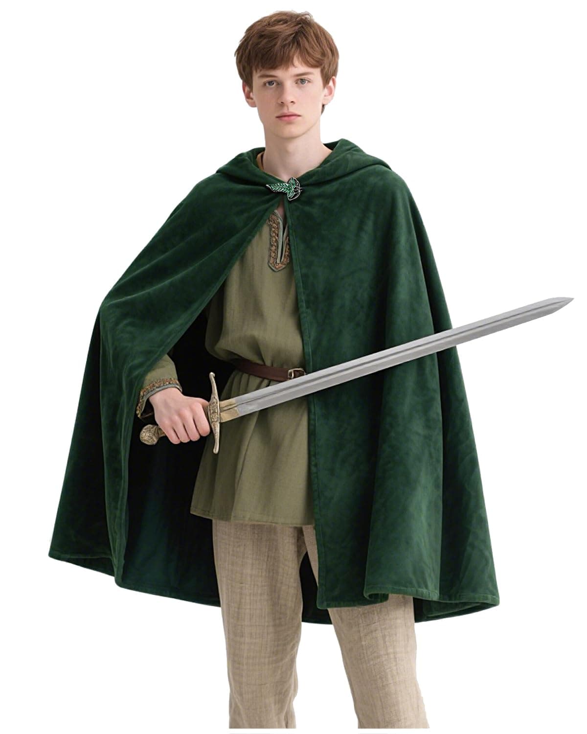 Hobbit Cloak with Leaf Brooch