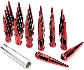 Gorilla Automotive SPK6-14150RD 6 Lug 14-1.50 Spike Lug Kit Red