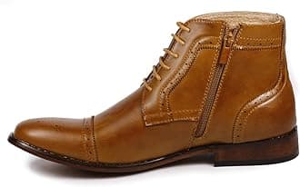 Metrocharm MC123 Men's Cap Toe Lace up Dress Casual Ankle Boot