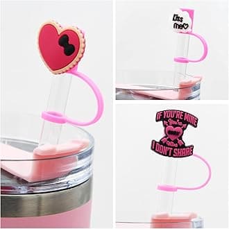Meitesti Straw Cover Cap for Stanley Cup,Straw Topper Compatible for 30&40 Oz Tumbler with Handle,10mm 0.11in Dust-Proof Reusable Straw Tips Lids,Straw Tip Covers for Christmas Gifts