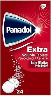 PanadolExtra Soluble Tablets 500mg, Painkiller and Headache Relief with Caffeine, Pack of 24