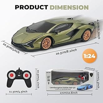 QUN XING Remote Control Car 1:24 Officially Licensed 2.4GHZ Rc Cars Lambo Sport Racing Toy Car for kids Boys 4-7 years green
