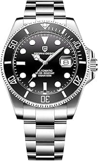 - Pagani Design Men’s Automatic Mechanical Wrist Watches Japanese Movement Stainless Steel Bracelet Ceramic Bezel 100M Waterproof Watch