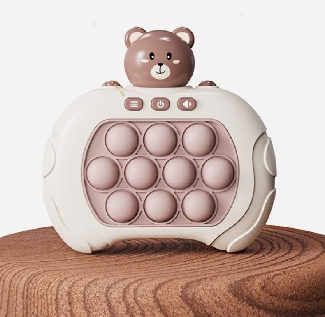 – HALAYAYA Pop It Game Quick Push Game Console Quick Response Game Toy, Push Pop Bubble Fidget Sensory Toy (bear)