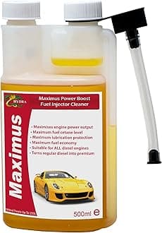 HYDRA MAXIMUS fuel injector cleaner, 500ML Treats Up To 250 litres, for cleaning diesel injectors performance enhancing diesel turbo cleaner additive for diesel fuel EGR valve cleaner diesel engines