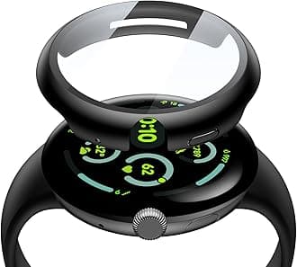 Misxi 2-Pack Hard PC Screen Protector Case Compatible with Google Pixel Watch 3 (2024) 45mm, Easy Installation Lightweight Ultra-thin Protective Cover for Pixel Watch 3, Black