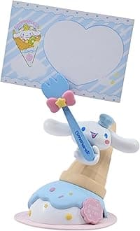 Hello Kitty Memo Stand Party Time Cinnamoroll, Functional Accessory, Designed to Hold Notes/Reminders/Images, Desk or Workspace Display Toy, Party Themed Figures, For Fans All Ages