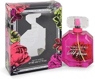 VICTORIA'S SECRET Bombshell Wildflower Perfume, 1.7 Fl Oz. + Lotion, 6.7 oz. + Love Beauty Bag For Women