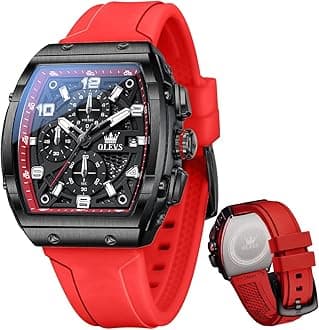 Mens Watches Stylish Chronograph Waterproof Luminous Silicon Strap Multifunction Watches for Men Business White Men Wrist Watch