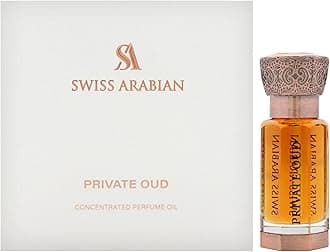 Swiss Arabian Private Oud - Perfume Oil for Unisex - Gourmand Fragrance -Attar Perfume Spray - Long Lasting Fragrance, CPO Alcohol free, Travel Friendly - The Luxurious Scent of Arabia -0.4 oz (Mini)
