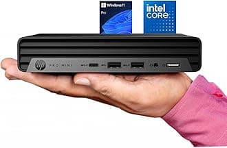 HP Pro G9 Mini PC Desktop Computer, Intel CPU, 32GB DDR5 RAM, 1TB PCIe SSD, Triple 4K Display Support, Ultra-Quiet Design, USB-C, WiFi 6, Bluetooth 5.2, Keyboard and Mouse, Windows 11 Pro