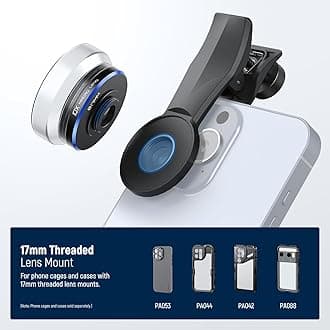 NEEWER 10X マクロレンズ 17mmネジスマホレンズクリップと着脱式ディフューザーフード付き 17mmネジスマホケージ/スマホケース/スマホクラン...