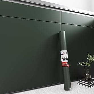 Decotalk Green Wallpaper Stick and Peel 12"x200" Dark Green Wall Paper SolidGreen Contact Paper for Cabinets Wallpaper for Bedroom Removable Wallpaper Self Adhesive Solid Color Vinyl Wrap