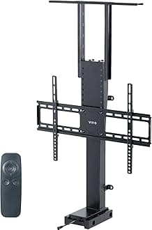 VIVO Motorized Large TV Stand for 37 to 77 inch Screens, Vertical Lift Television Stand with Remote Control, Compact TV Mount Bracket, MOUNT-E-UP80D