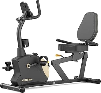 VANSWE Recumbent Exercise Bike for Adults Seniors - 400 LBS Weight Capacity Recumbent Gym Equipment for Home with Magnetic Resistance, Bluetooth and App Connectivity, Pulse Sensor RB912