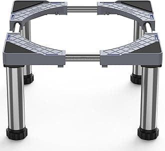 DEWEL Base for Fridge Base, Height 28-31CM, Adjustable Base for Dishwasher, Freezer, Kitchen Cabinet and Static Household Appliances 43-67CM with 4 Sturdy Feet, Grey