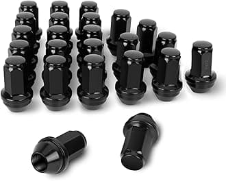dynofit14x2 Factory Lug Nuts for F150 2004-2014, 24pcs 14mmx2 One-piece Design Lug Nuts Compatible with Ford Expedition Navigator 2003-2014 Mark LT 2005-2014, OEM Steel Wheel Nuts Replace OE#BD142978