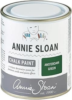 Annie Sloan Chalk Paint® (Amsterdam Green, 500 ml/16.9 Fl Oz) a unique decorative paint for furniture, cabinets and home décor with no sanding or priming
