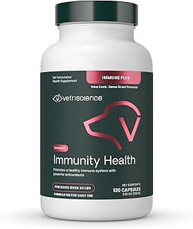 Immunity Health Easy-Open Capsules, Immune Plus Supplement for Medium and Large Breed Dogs, Cell Advance Immune and Allergy Support with Antioxidants, Hypoallergenic Formula, 120 Count