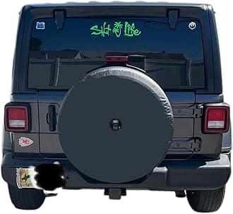 Black Spare Tire Cover with Back-up Camera Hole for Jeep Wrangler JL, Sport & Sahara, Ford Bronco, Toyota XT SUVs Tire Cover Protector (XXL: 315/70R17, 315/70R18, 35x12.5-R22)