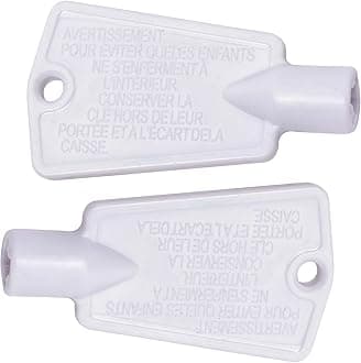 BlueStars Ultra Durable 297147700 Refrigerator Door Lock Key - Compatible with Frigidaire Kenmore Electrolux Freezers - Replaces AP4301346, PS1991481, 216702900, 06599905, 08037402, 1259502 (Pack 2)