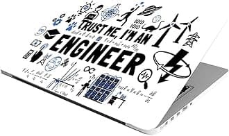 Laptop Skin Stickers Bubble-Free HD Quality Sticker for Laptops Upto 15.6" Compatible with Apple/Dell/HP/Lenovo/Acer/Asus/Sony (Dustproof|Waterproof|Scratchproof|Reusable) - Engineer WT1