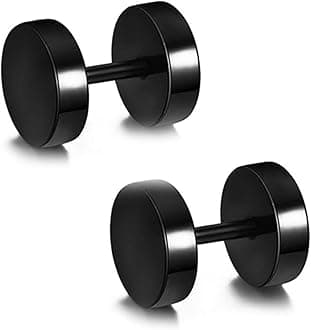 Trendy Earrings for Men Stainless Steel Circle Stud Earrings Punk Earrings for Mens Boys