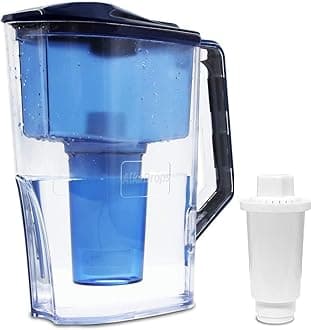 Alkaline Water Filter Pitcher,2.5L Filter kettle, High PH Alkaline Water Filter Pitcher, Unique Multi-Stage Filtration, BPA Free For Healthy, Clean & Toxin-Free Mineralized Water filter jug