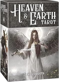 Tarot Cards With Guide Book 78 Pieces Heaven & Earth Tarot Cards Decks For Beginners, Classic Traditional Standard Tarot Deck Fortune Telling Game Divination Tools (Design 9) - Adult