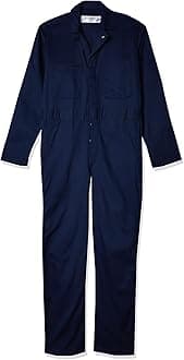 Red Kap Men's Snap Front Cotton Coverall, Navy, 52